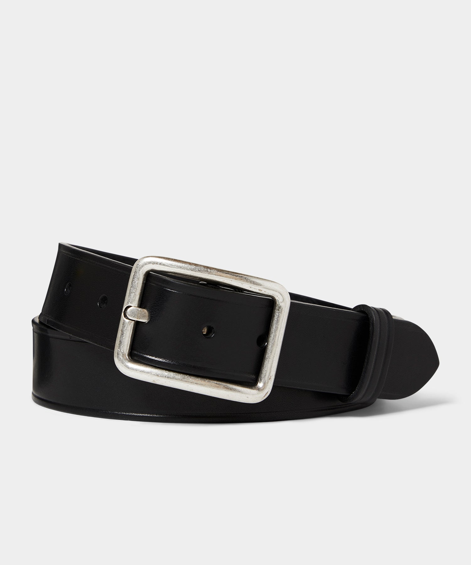Todd Snyder Wide Leather Belt in Black Black
