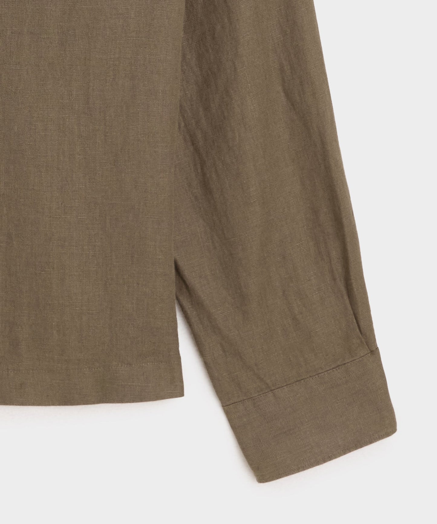 Todd Snyder Cropped Sea Soft Irish Linen Camp Collar Shirt in Pale Oak Pale Oak