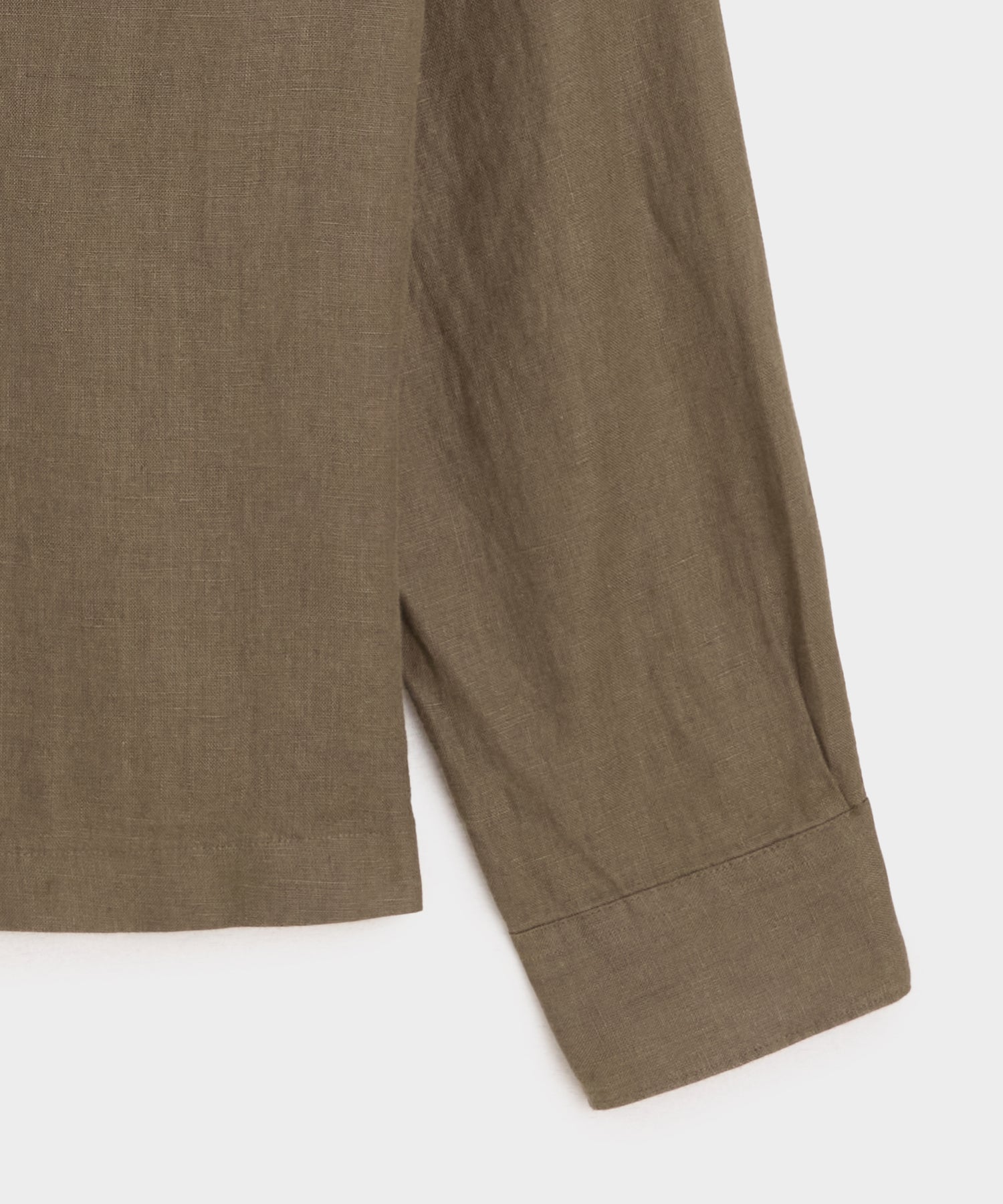 Todd Snyder Cropped Sea Soft Irish Linen Camp Collar Shirt in Pale Oak Pale Oak
