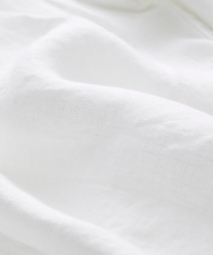 Todd Snyder Cropped Sea Soft Irish Linen Camp Collar Shirt in White White