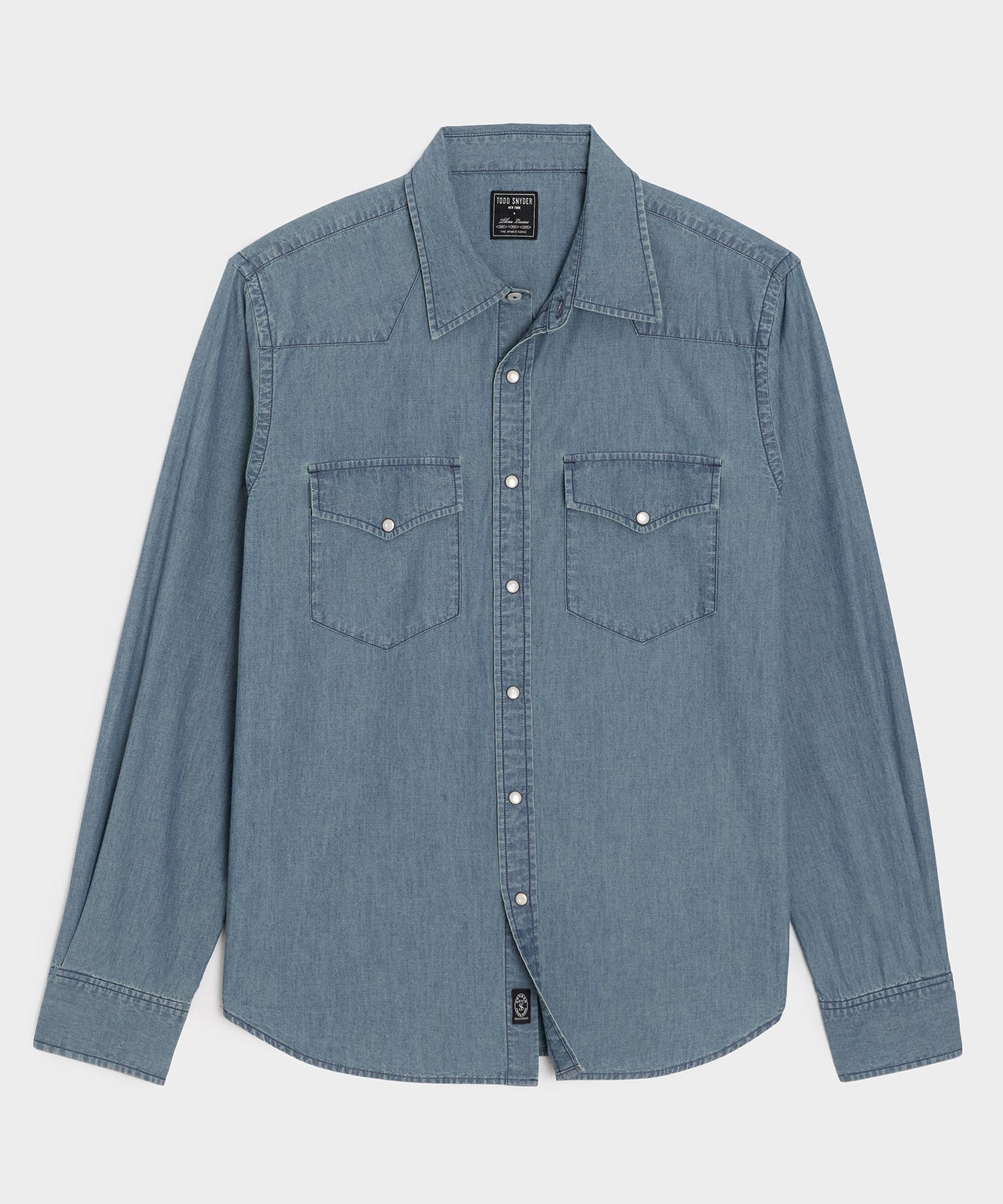 Todd Snyder Chambray Western Shirt in Indigo Indigo