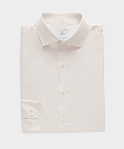 Todd Snyder Silk Spread Collar Dress Shirt in Cream Cream
