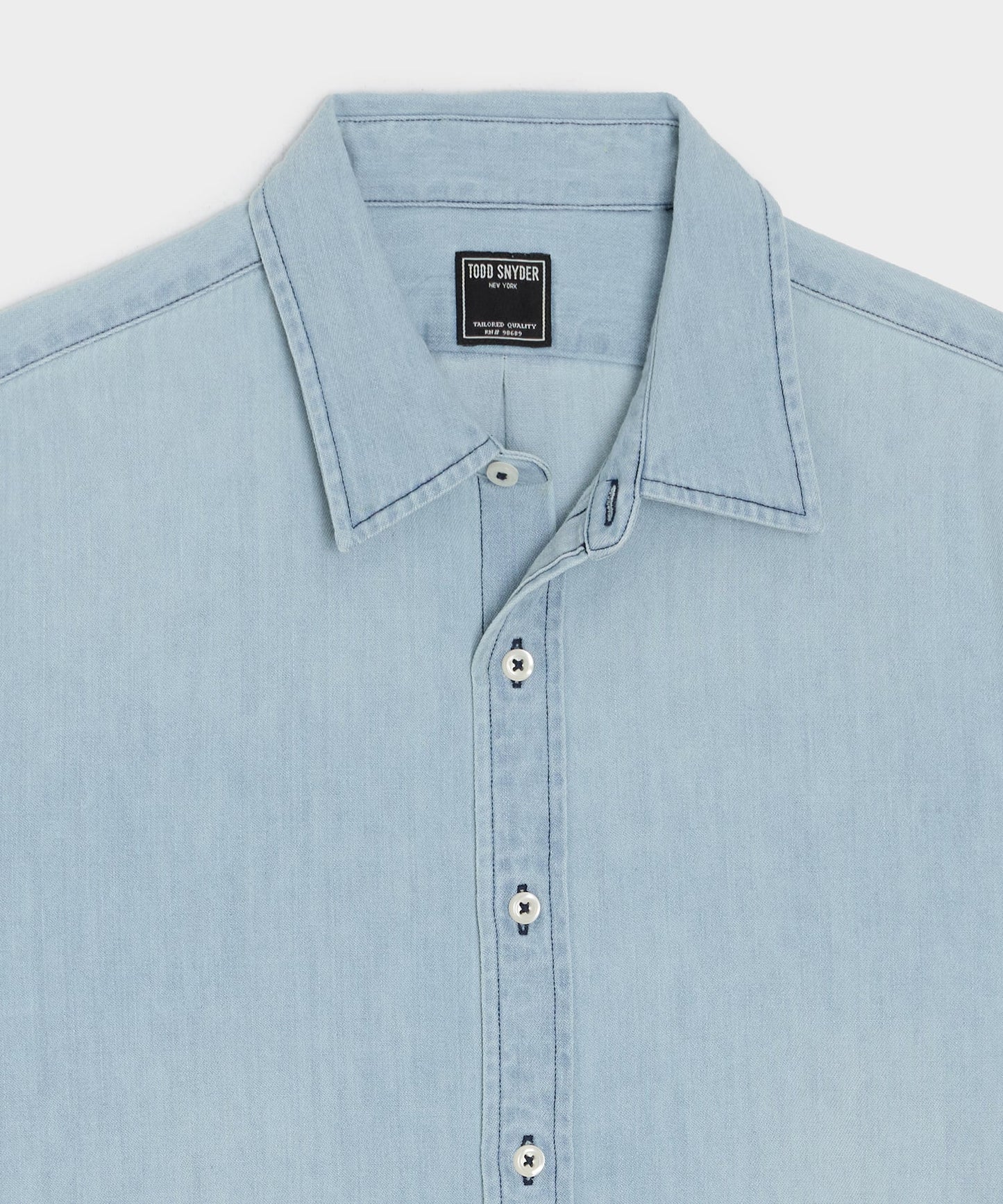 Todd Snyder Denim Point Collar Shirt in Indigo Indigo
