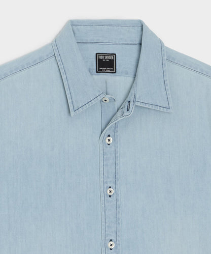 Todd Snyder Denim Point Collar Shirt in Indigo Indigo