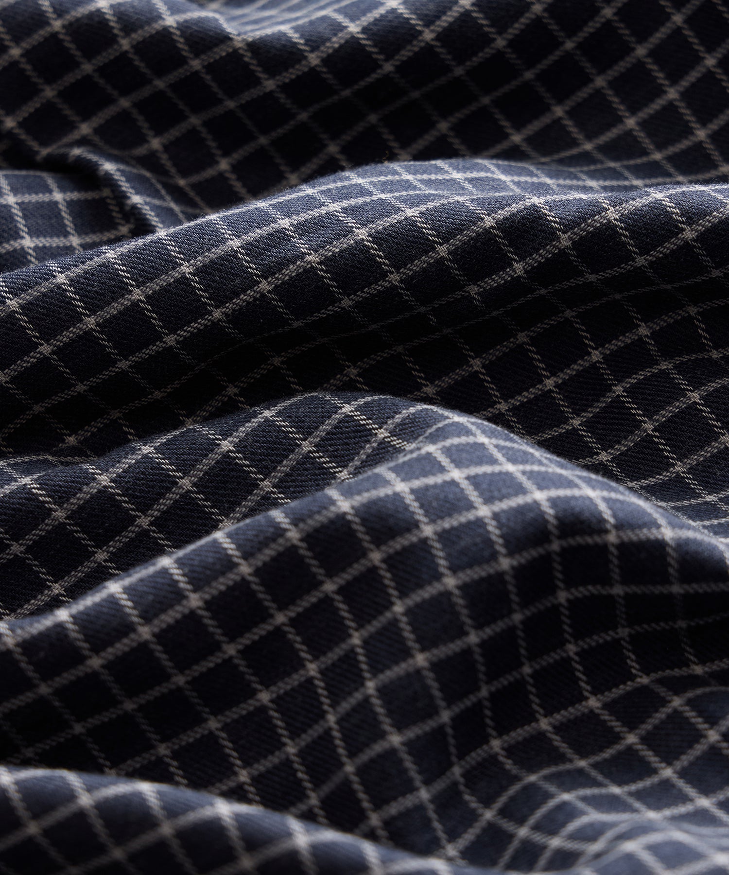 Todd Snyder Portuguese Cotton-Cashmere Sport Shirt in Navy Windowpane Navy
