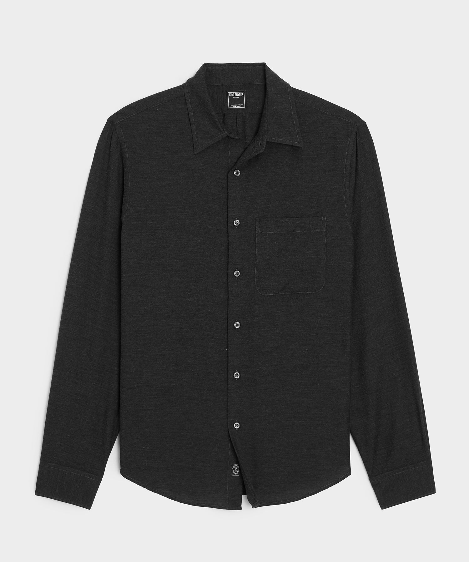 Todd Snyder Portuguese Cotton-Cashmere Sport Shirt in Black Black