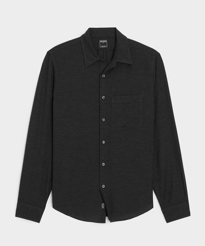 Todd Snyder Portuguese Cotton-Cashmere Sport Shirt in Black Black