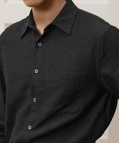 Todd Snyder Portuguese Cotton-Cashmere Sport Shirt in Black Black