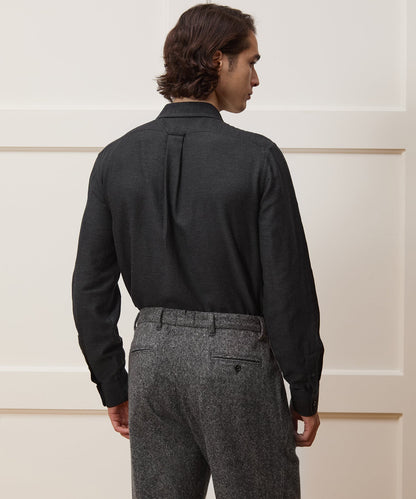 Todd Snyder Portuguese Cotton-Cashmere Sport Shirt in Black Black