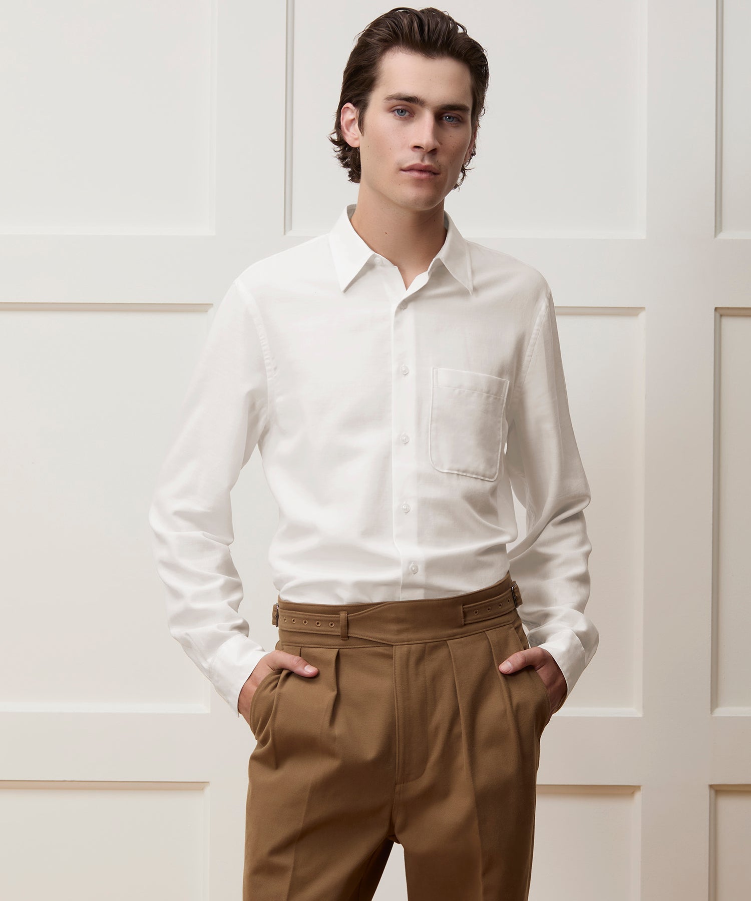 Todd Snyder Portuguese Cotton-Cashmere Sport Shirt in White White