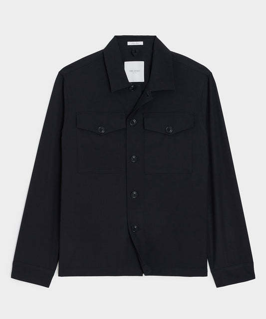 Todd Snyder Italian Cavalry Twill Utility Shirt in Navy Navy