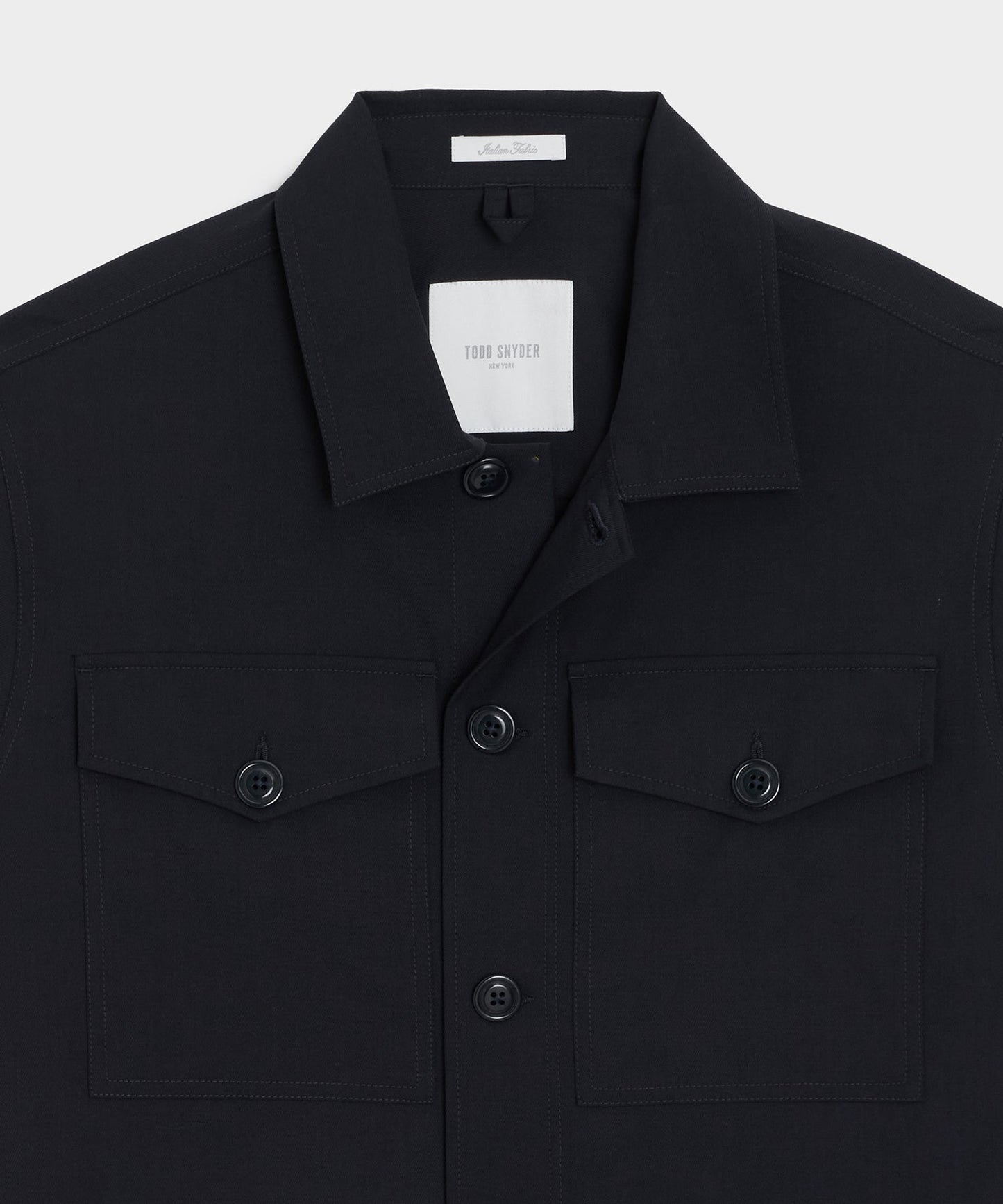 Todd Snyder Italian Cavalry Twill Utility Shirt in Navy Navy