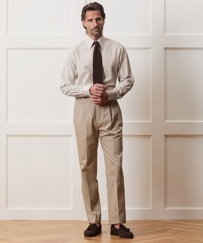 Todd Snyder Seersucker Long Point Collar Dress Shirt in Beige Beige