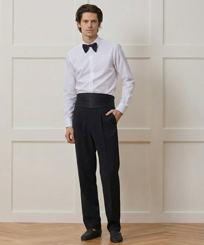 Todd Snyder Slim Fit Plain Front Tuxedo Dress Shirt in White White