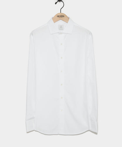 Todd Snyder Slim Fit Plain Front Tuxedo Dress Shirt in White White