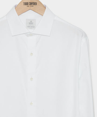 Todd Snyder Slim Fit Plain Front Tuxedo Dress Shirt in White White
