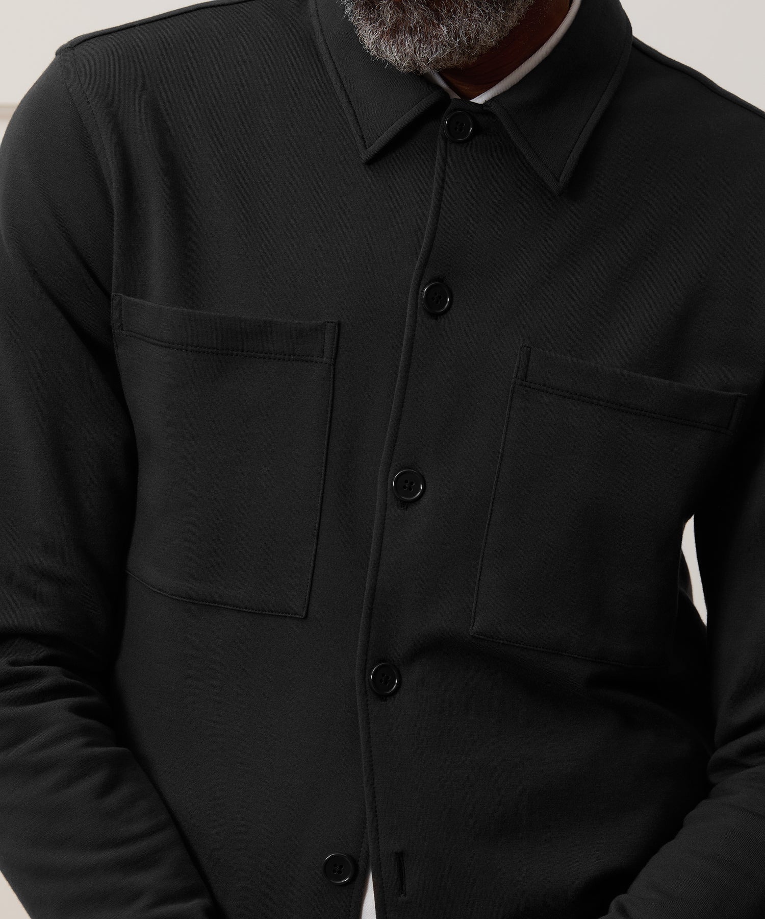 Todd Snyder Travel Terry Shirt in Black Black