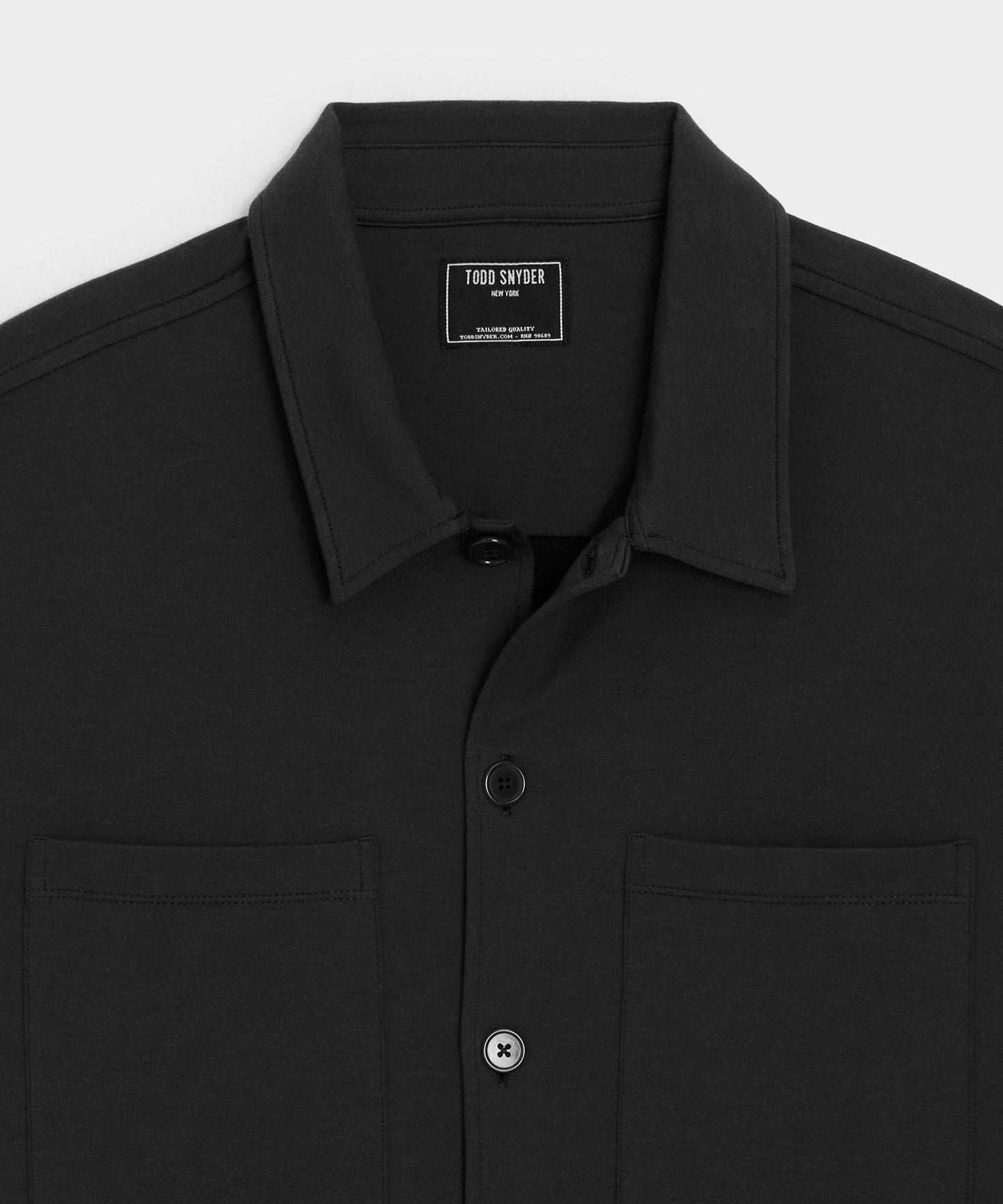 Todd Snyder Travel Terry Shirt in Black Black