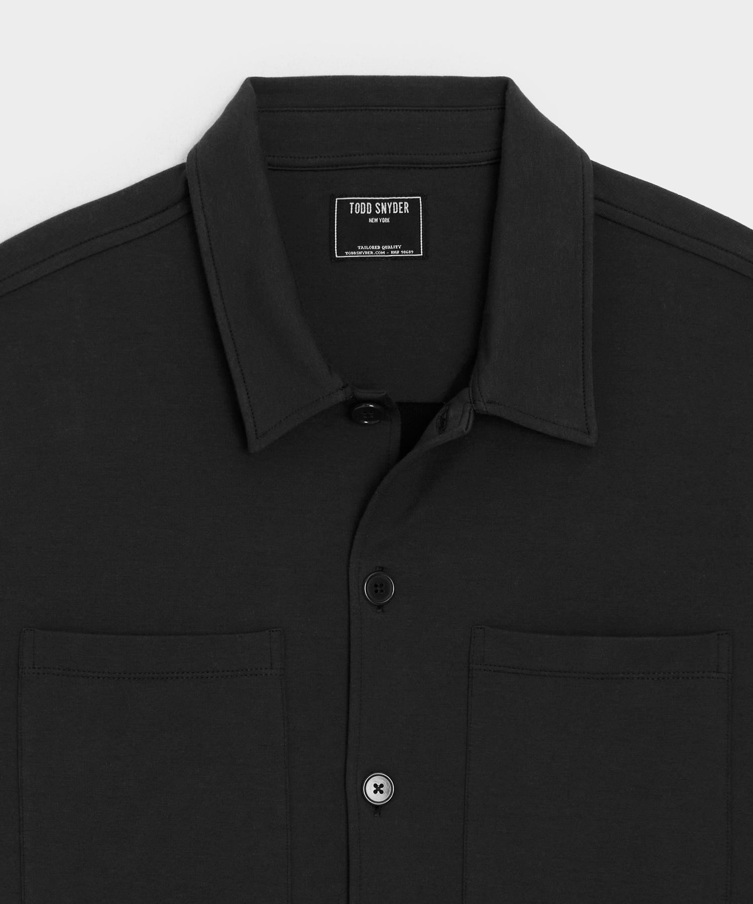 Todd Snyder Travel Terry Shirt in Black Black