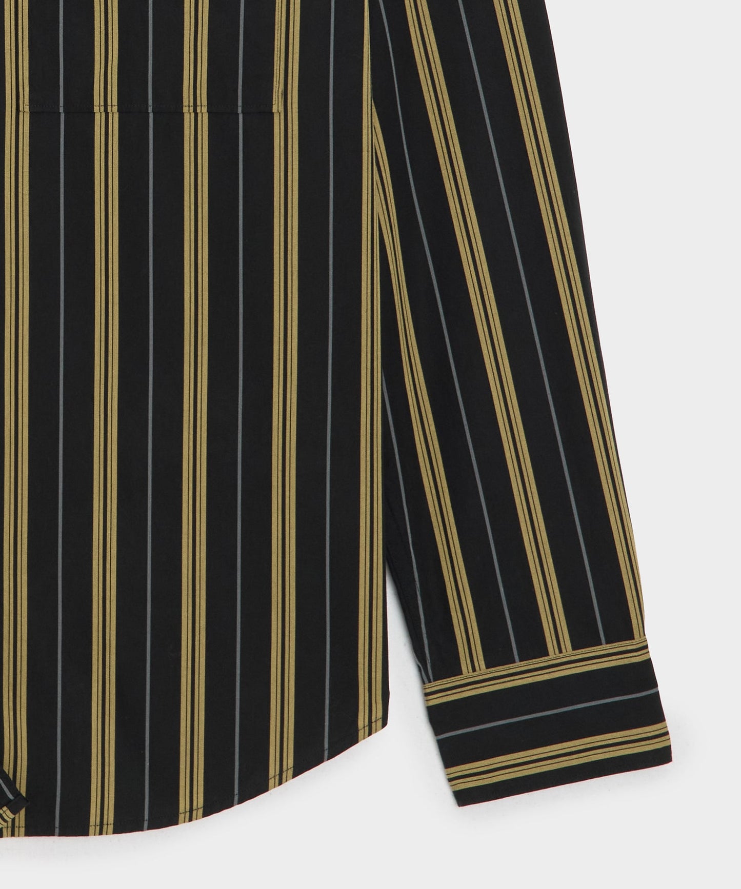 Todd Snyder Poplin Big Shirt in Black Stripe Black