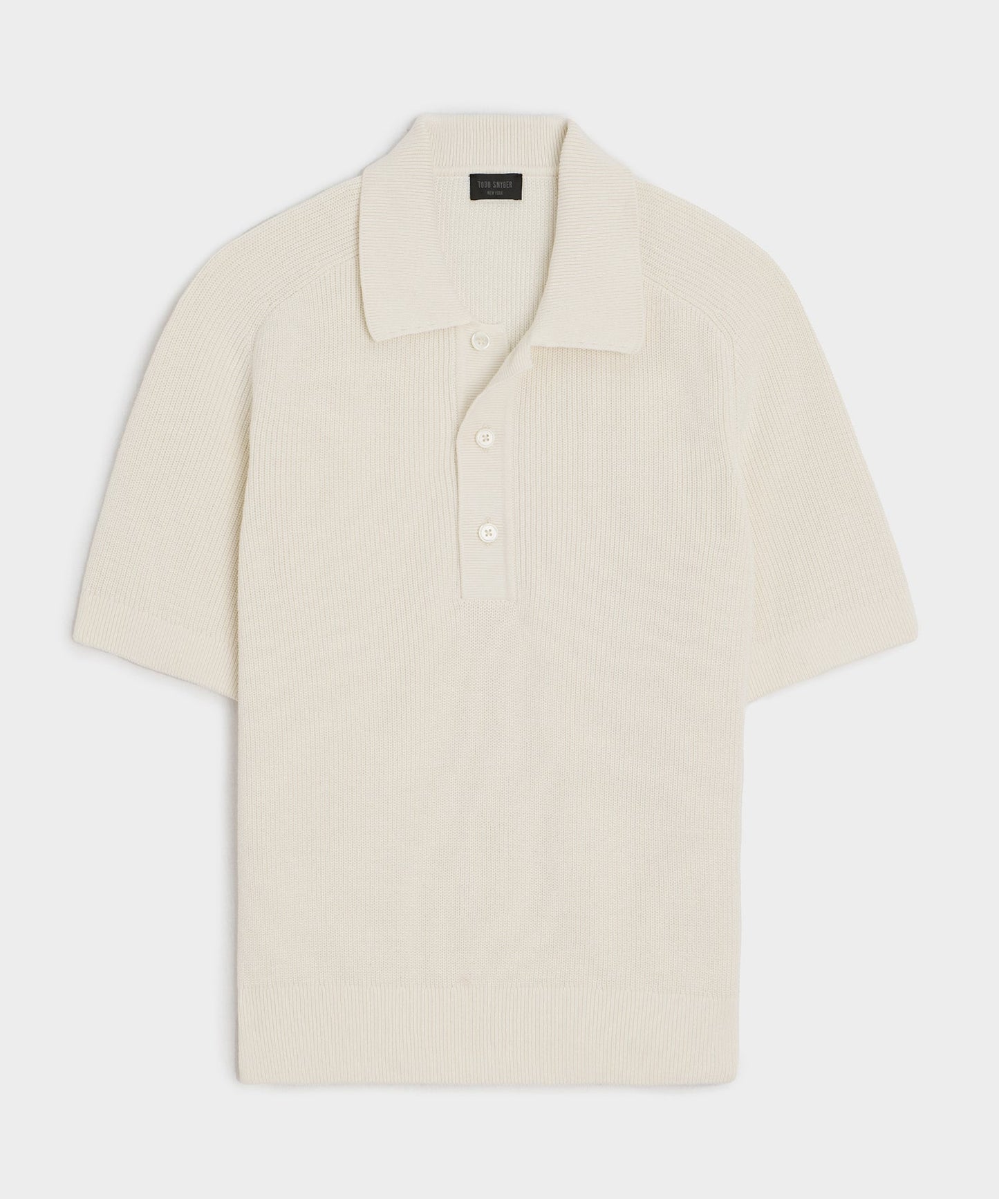 Todd Snyder Beechwood Sweater Polo in Bisque Bisque