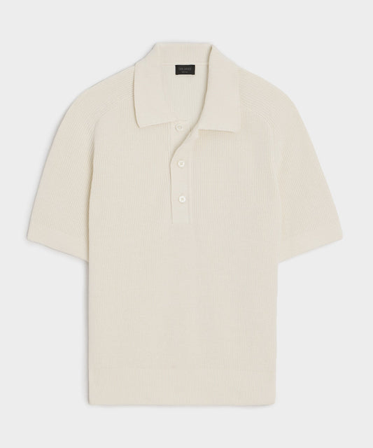 Todd Snyder Beechwood Sweater Polo in Bisque Bisque