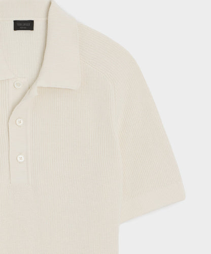 Todd Snyder Beechwood Sweater Polo in Bisque Bisque