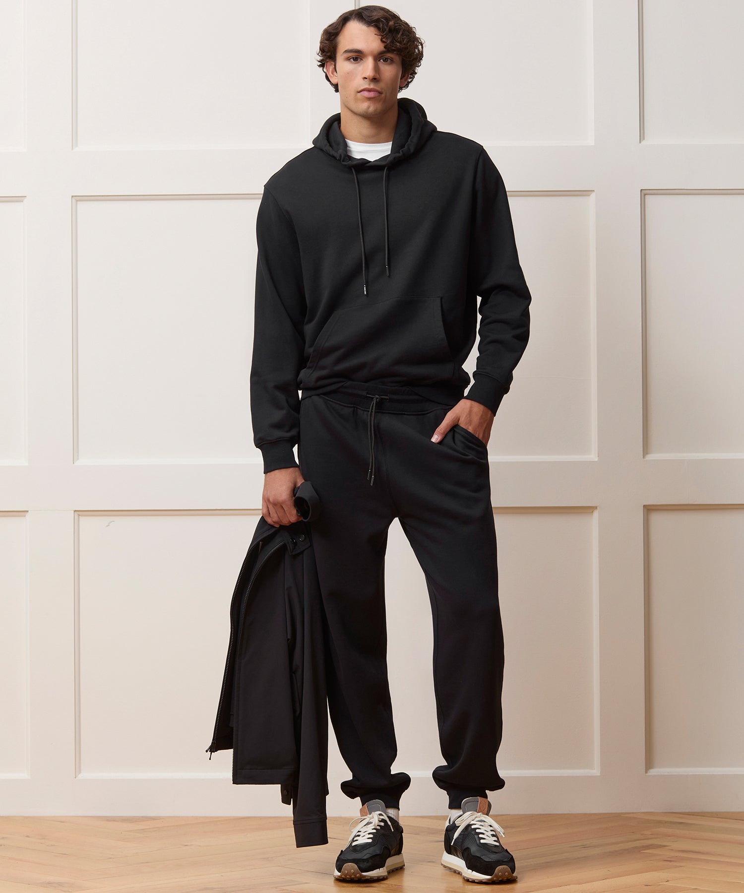 Todd Snyder Portuguese Terry Sweatpant in Pitch Black Pitch Black