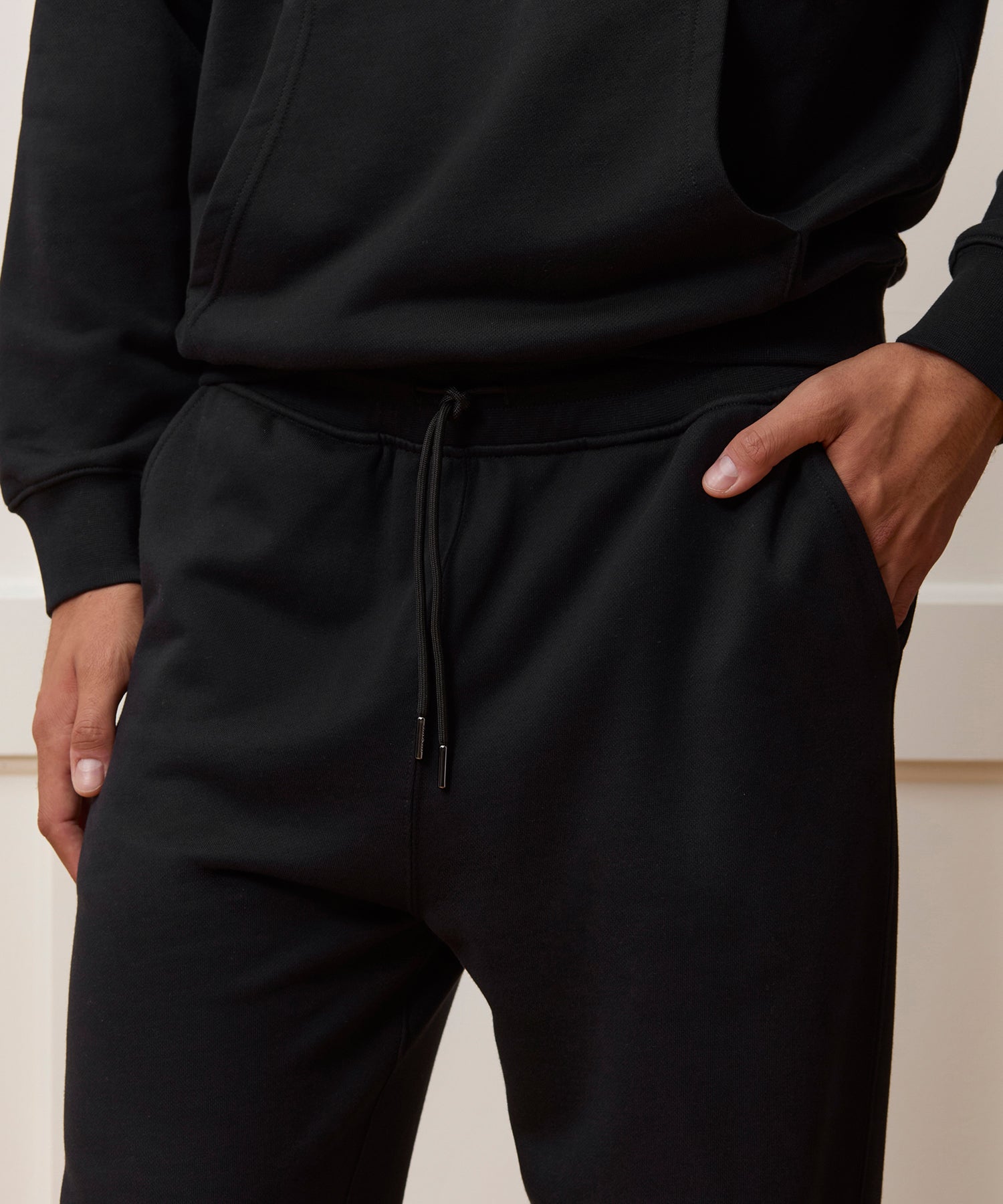 Todd Snyder Portuguese Terry Sweatpant in Pitch Black Pitch Black