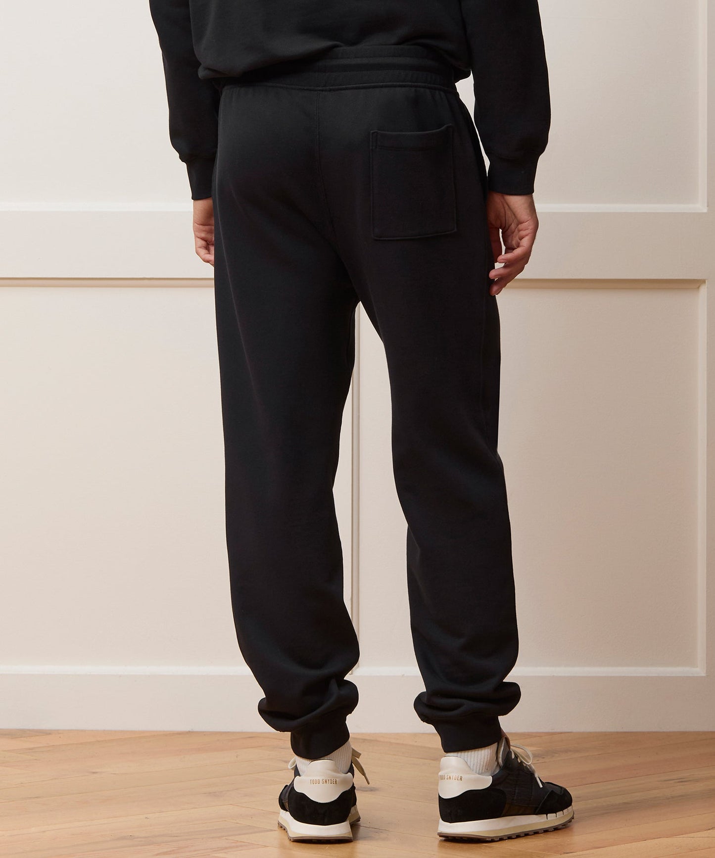 Todd Snyder Portuguese Terry Sweatpant in Pitch Black Pitch Black