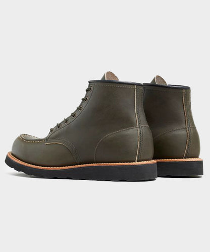 Todd Snyder Red Wing 6 in Classic Leather Moc Boot in Alpine Green Dark Olive