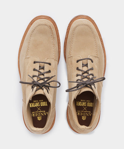 Todd Snyder Todd Snyder x Sanders Apron Suede Boot in Milkshake BEIGE