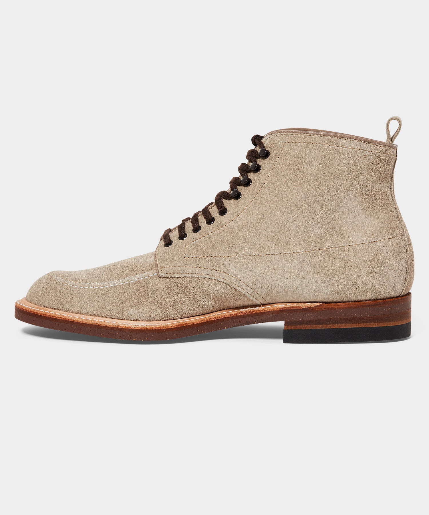Todd Snyder Todd Snyder x Alden Indy Suede Boot In Milkshake Beige