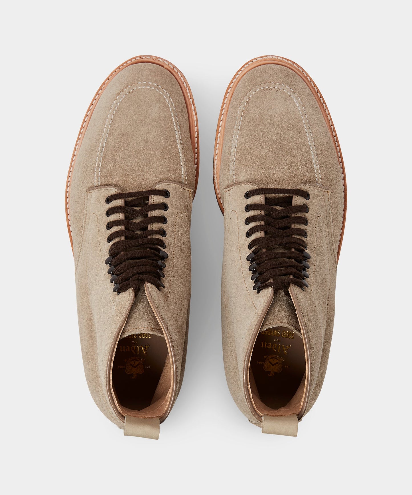 Todd Snyder Todd Snyder x Alden Indy Suede Boot In Milkshake Beige