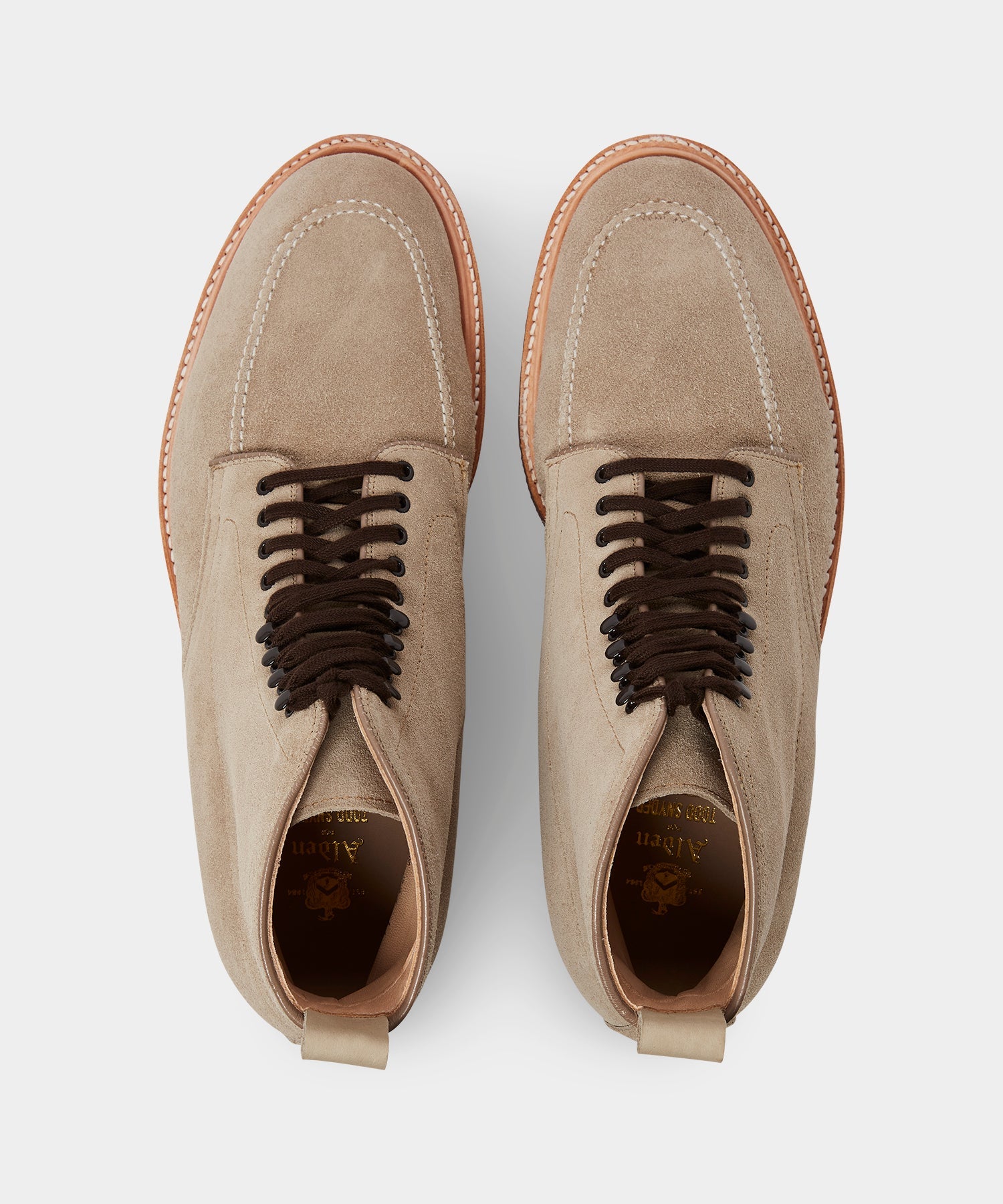 Todd Snyder Todd Snyder x Alden Indy Suede Boot In Milkshake Beige