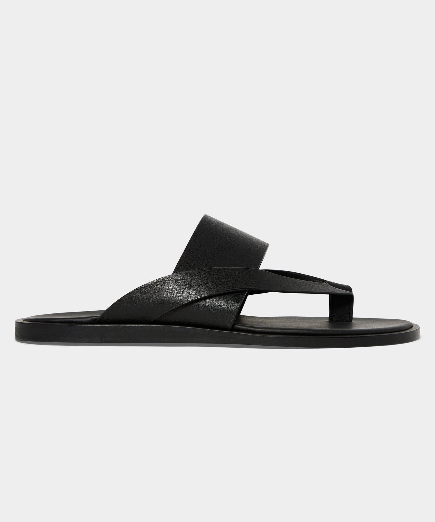 Todd Snyder Porto Leather Crossover Sandal in Black Black