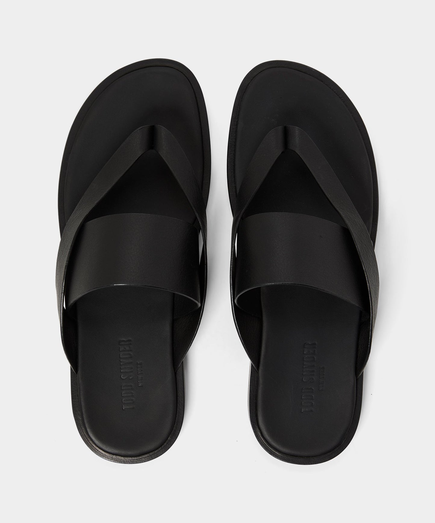 Todd Snyder Porto Leather Crossover Sandal in Black Black