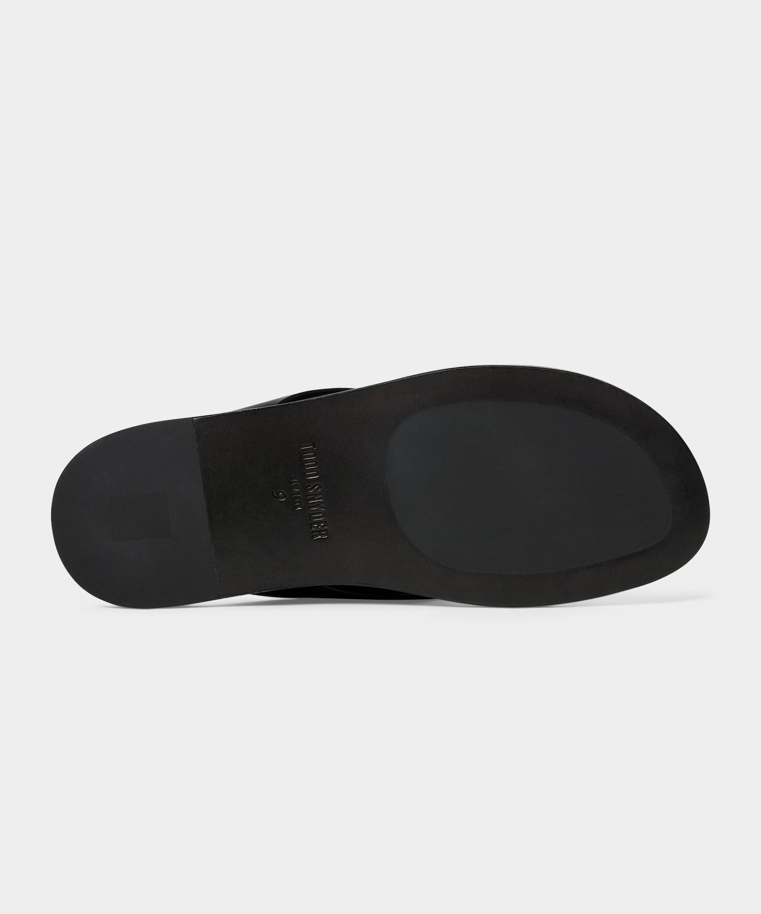 Todd Snyder Porto Leather Crossover Sandal in Black Black