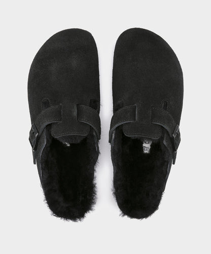 Todd Snyder Birkenstock Boston Shearling Mule in Black Black