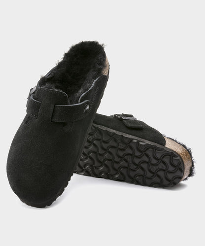 Todd Snyder Birkenstock Boston Shearling Mule in Black Black