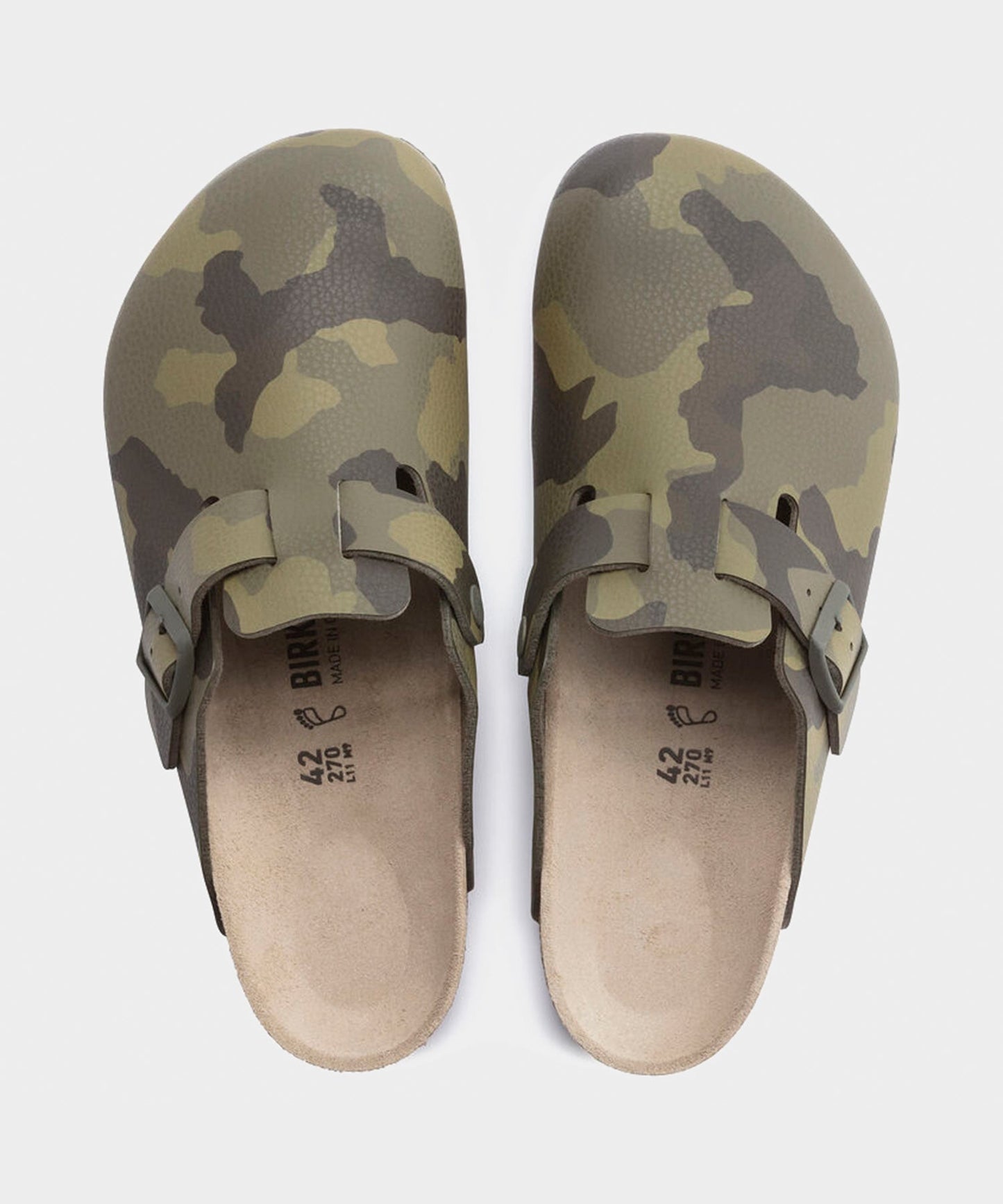 Todd Snyder Birkenstock Boston Olive Camo Print Olive Camo Print