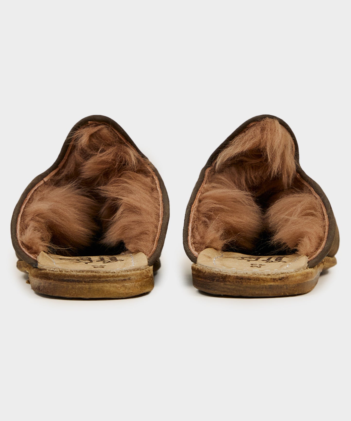 Todd Snyder Sabah Baba Shearling Slide in Big Bend Olive