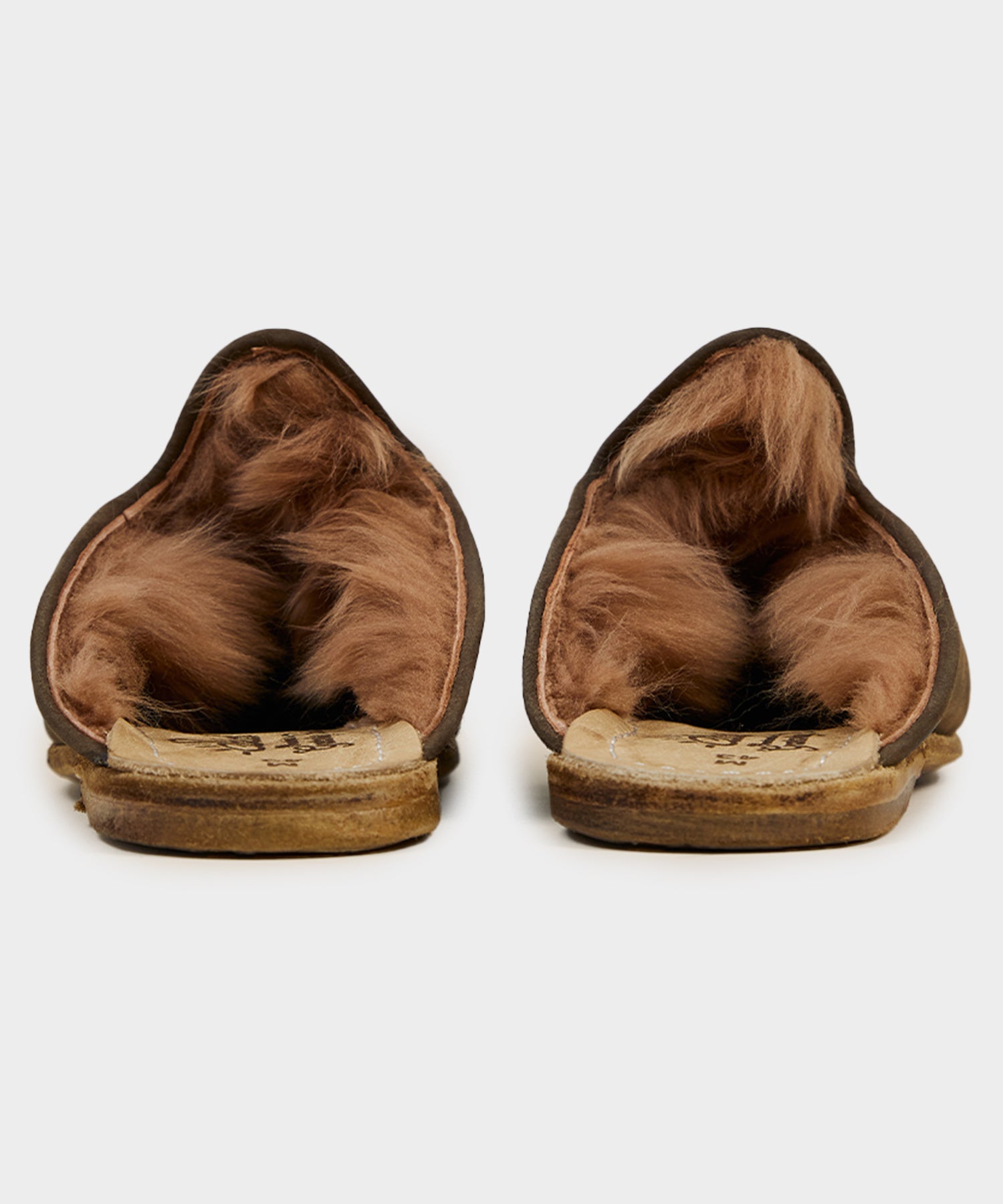 Todd Snyder Sabah Baba Shearling Slide in Big Bend Olive
