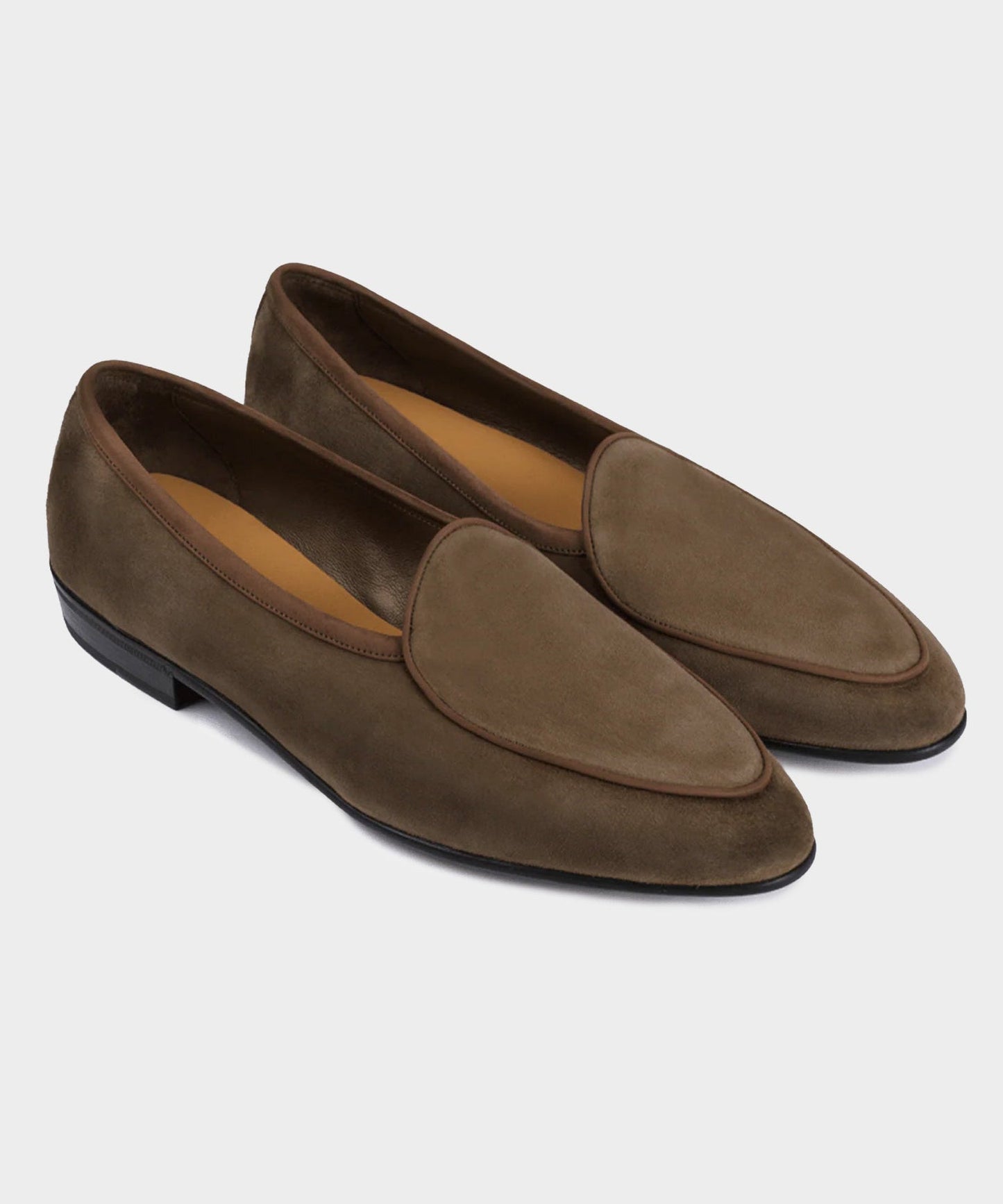 Todd Snyder Baudoin & Lange Suede Sagan Loafer in Olive Olive