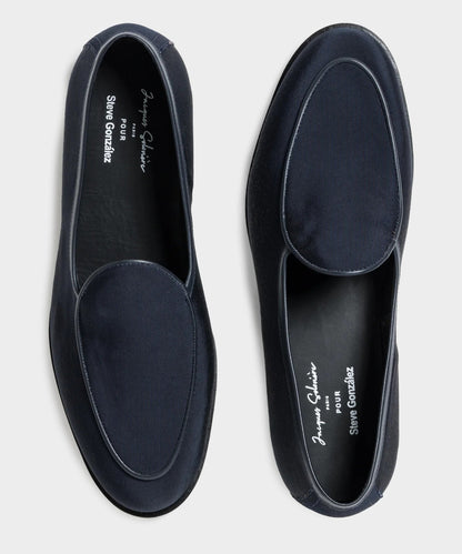 Todd Snyder Jacques Solovière Gros Grain Loafer Navy