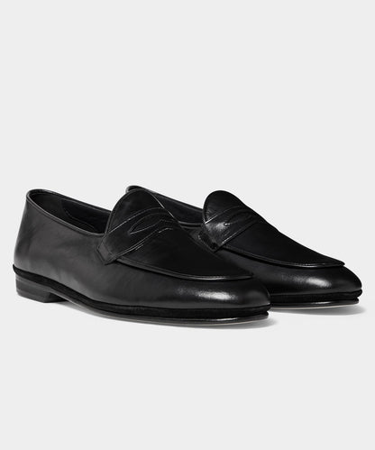 Todd Snyder Todd Snyder X Rubinacci Leather Penny Loafer in Black Black