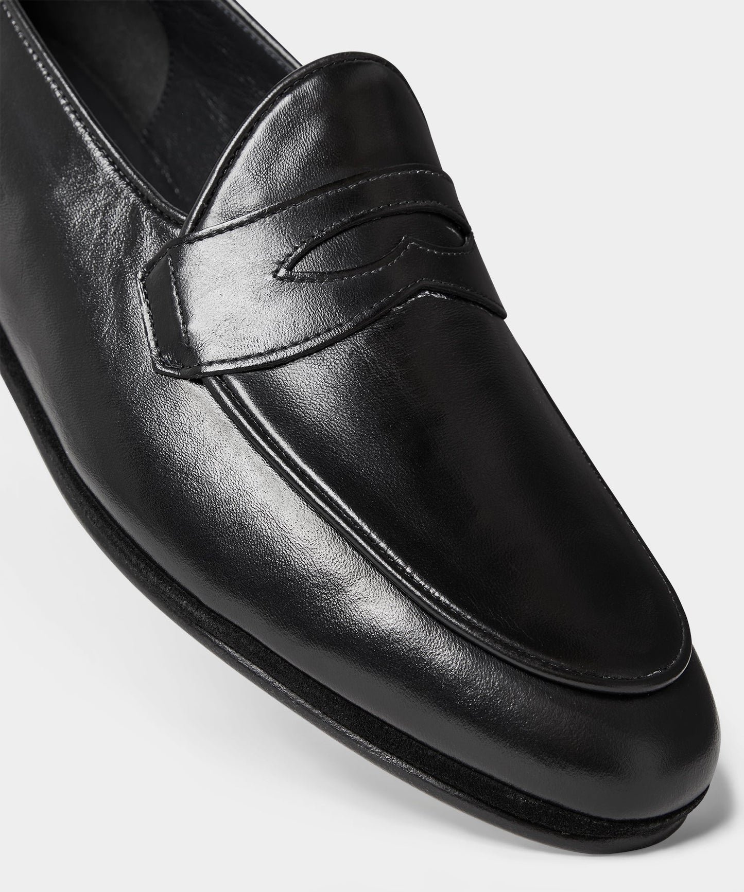 Todd Snyder Todd Snyder X Rubinacci Leather Penny Loafer in Black Black
