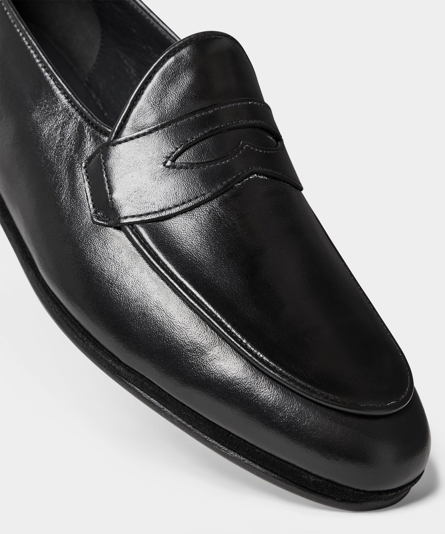 Todd Snyder Todd Snyder X Rubinacci Leather Penny Loafer in Black Black