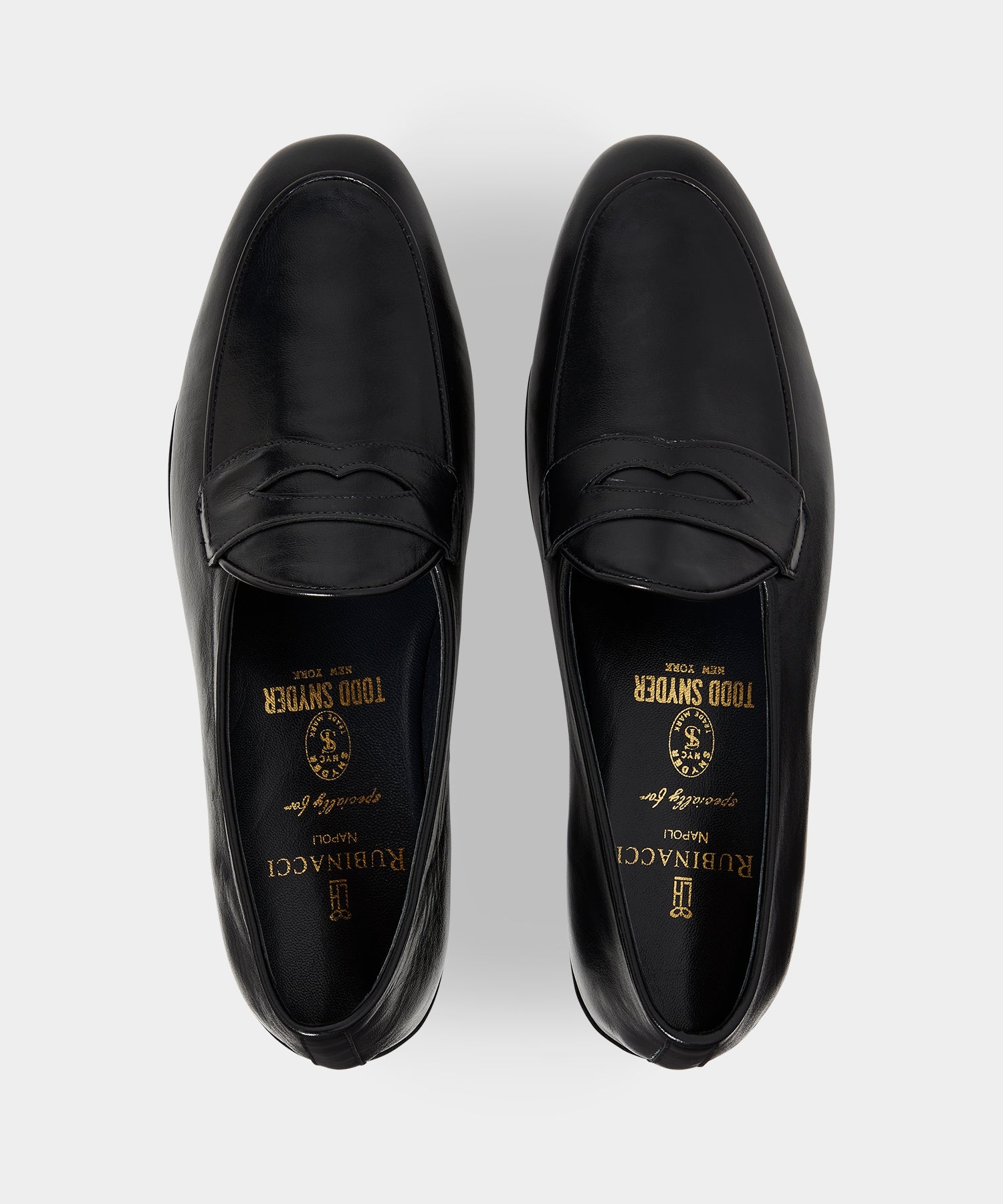 Todd Snyder Todd Snyder X Rubinacci Leather Penny Loafer in Black Black
