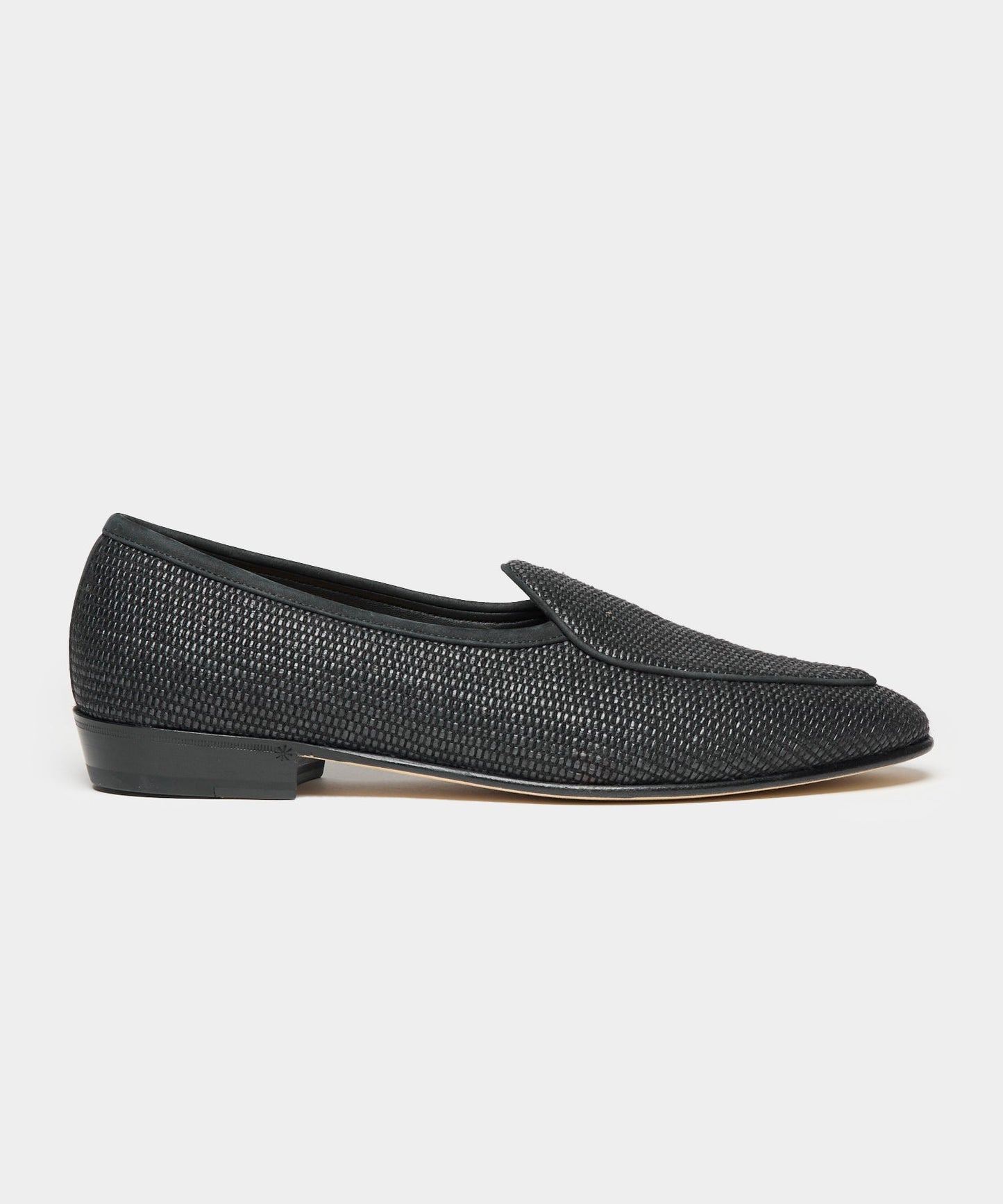 Todd Snyder Baudoin & Lange Raffia Sagan Loafer Black